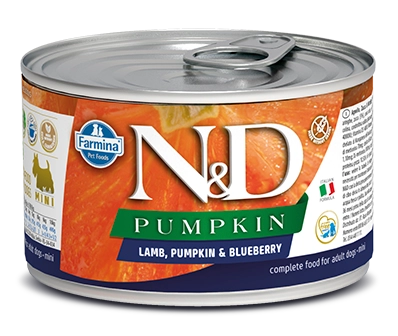 Farmina N&D Pumpkin Grain Free Canine Lamb Pumpkin & Blueberry Adult Mini140g