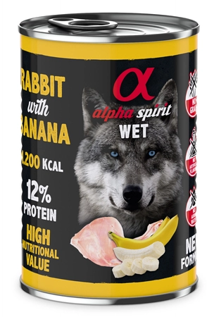 Alpha Spirit Królik Z Bananem 400g
